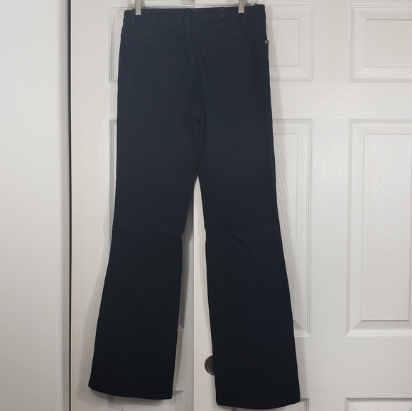 Caché Embroidered Black Denim Jeans sz 10 - Picture 5 of 7